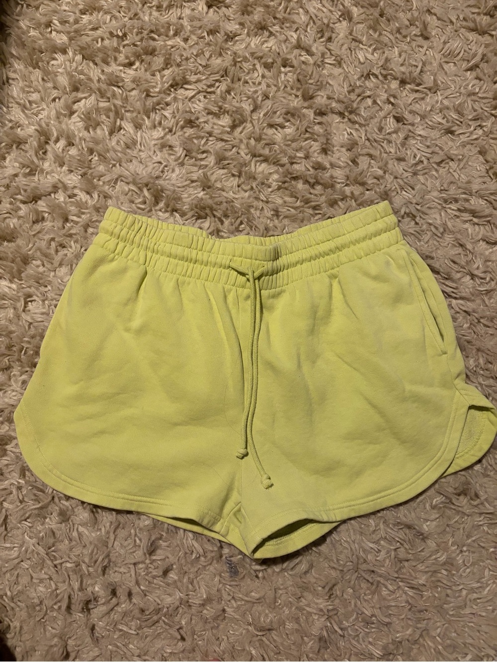 Target Neon Yellow Athletic Drawstring Shorts